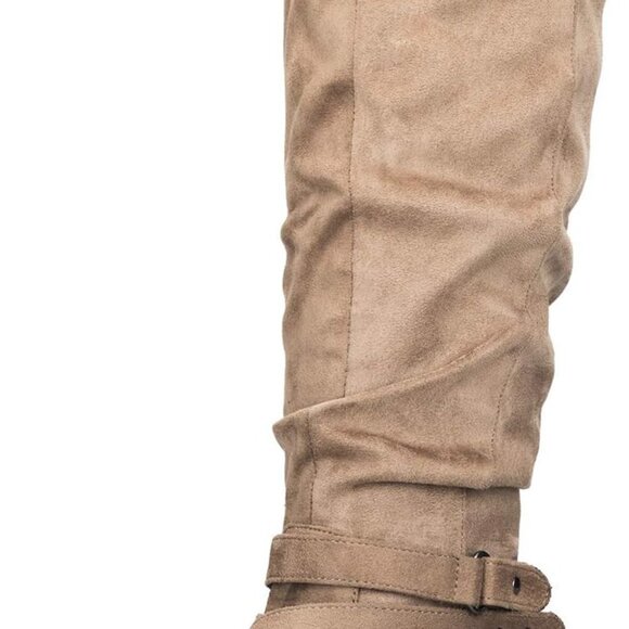 Women'S Knee High Boots Flat Warm Fall Boots in Taupe, Size 8 - Picture 1 of 6